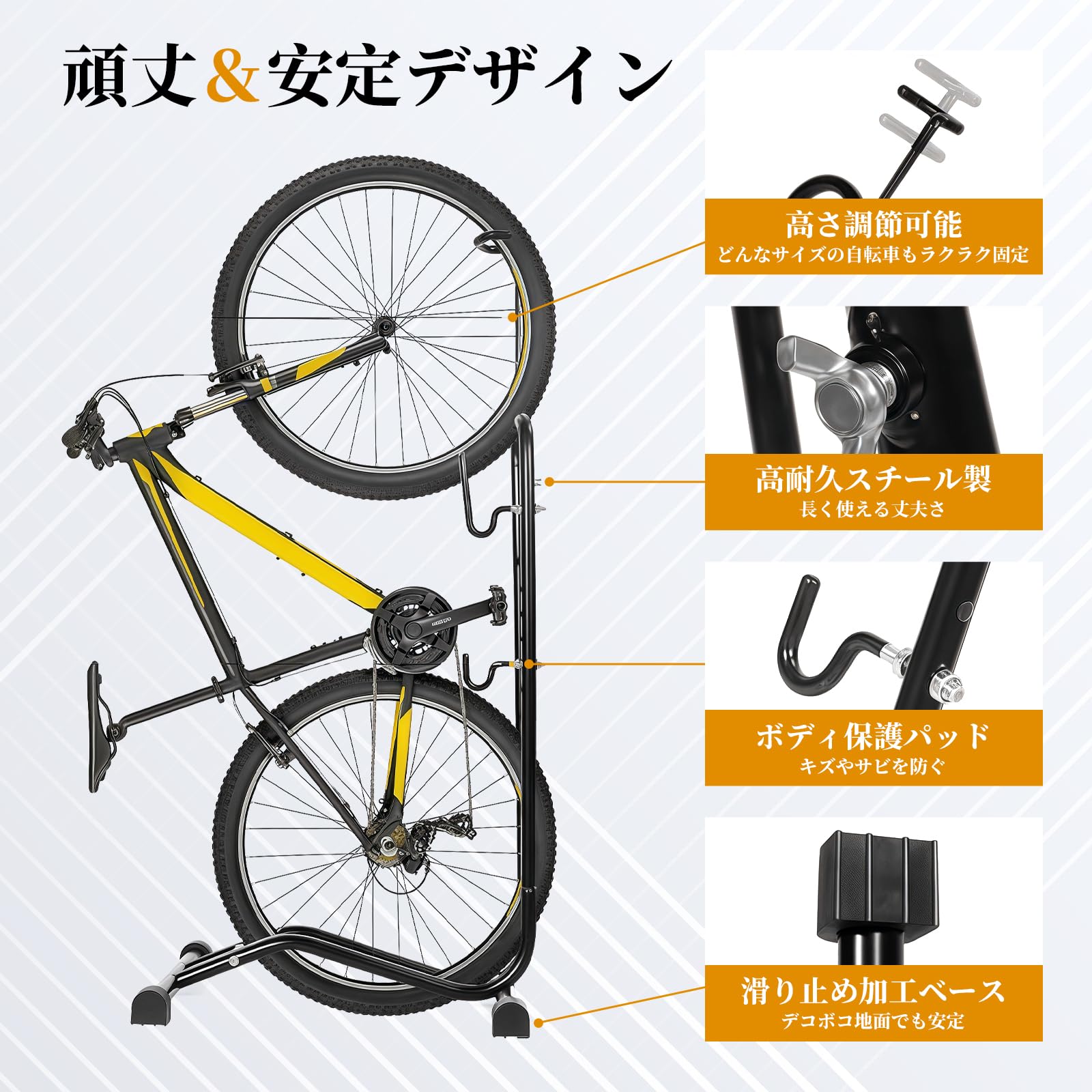 自転車スタンド アルミ製 三脚式 折り畳み収納可 自転車スタンド アルミ製 三脚式 折り畳み収納可の通販 by